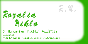 rozalia miklo business card