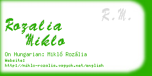 rozalia miklo business card